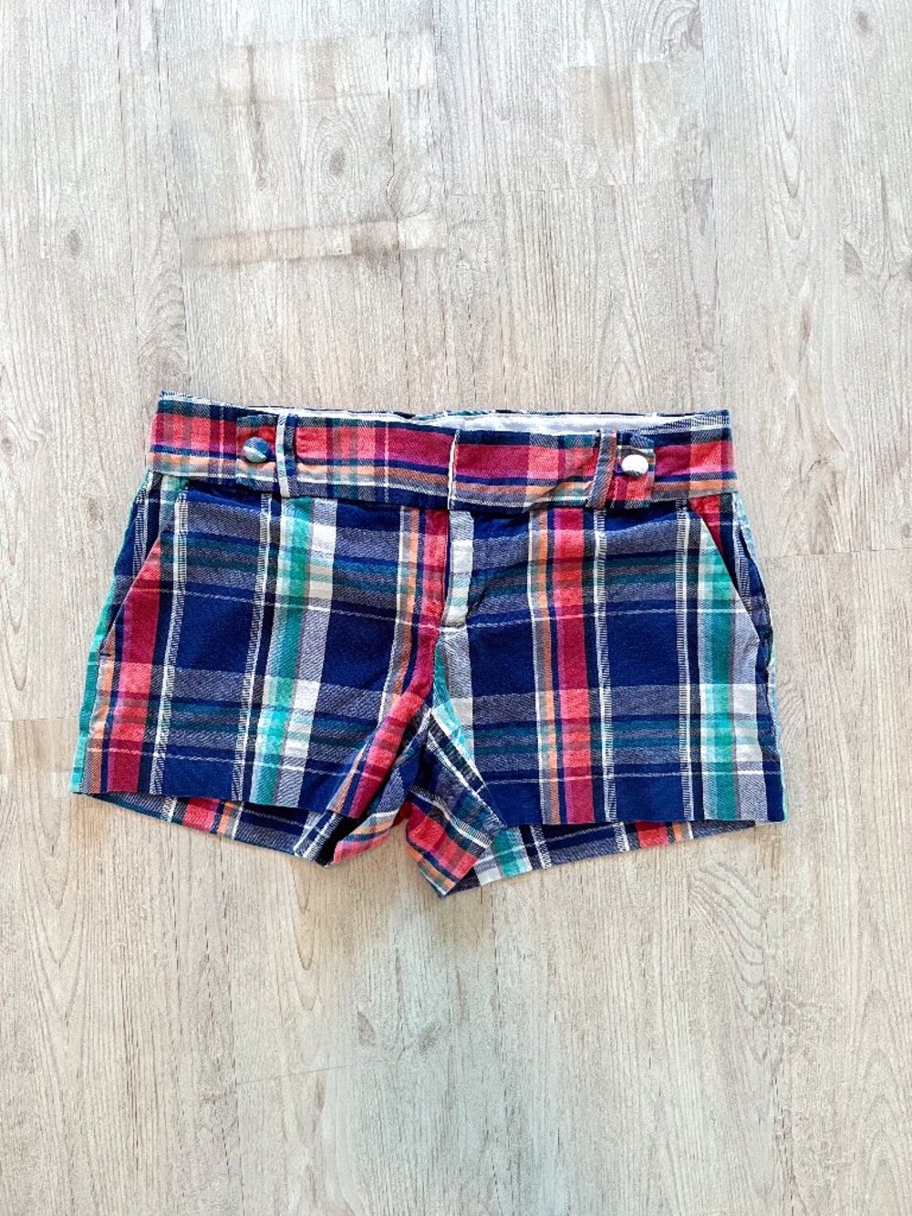 Banana Republic Ryan Fit Plaid Multicolored Shorts